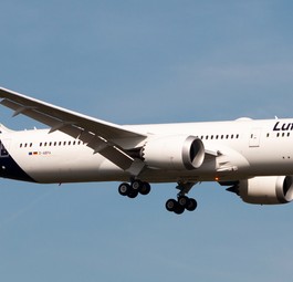 Die D-ABPA im Anflug auf Frankfurt: Die Boeing 787-9 ...