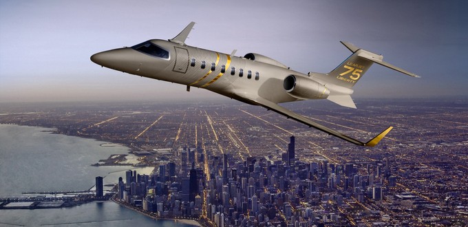 Visualisierung des Learjet 75 Liberty: Fliegt nun etwas weiter.