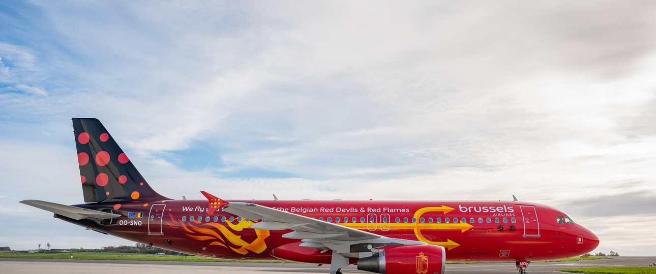 Airbus A320 «Trident» von Brussels Airlines: Diese Woche nur nach Spanien unterwegs. 