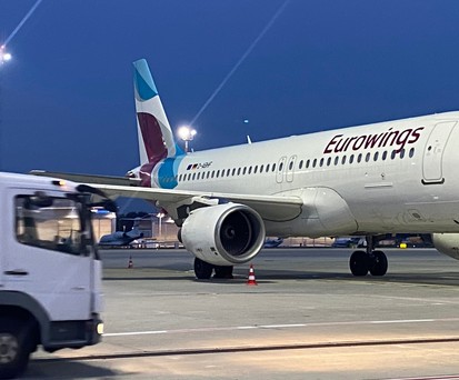 Eurowings-Jet am Flughafen Düsseldorf: Vorerst keine Flüge nach Israel.