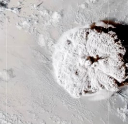 Ausbruch des Hunga Tonga-Hunga Ha’apai: Folgen in 10.000 Kilometer Entfernung.