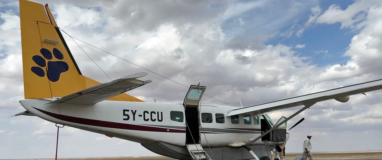 Landung einer Cessna Caravan in Kenia: Gemacht für raue Pisten.