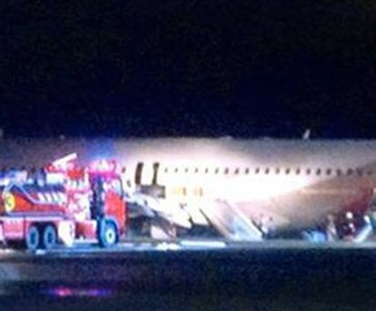 Die verunglückte Maschine von Asiana: Zahlreiche Verletzte.