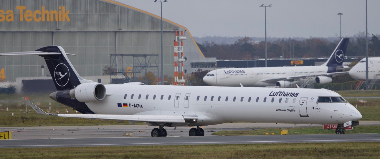 Bombardier CRJ 900 von Lufthansa Cityline: Hebt nicht mehr ab.