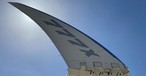 Hochgeklappte Flügelspitze der Boeing 777X