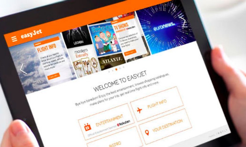 Easyjet-Unterhaltungsprogramm: Zunächst in fünf Flugzeugen ab der Schweiz.