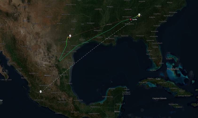 delta dl1992 guadalajara airnav radar