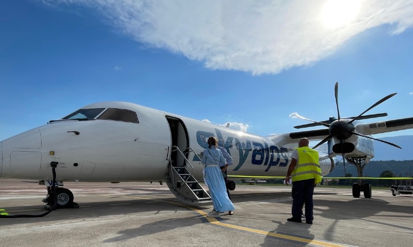 Dash 8 von Sky Alps: Künftig in Linz zu sehen.