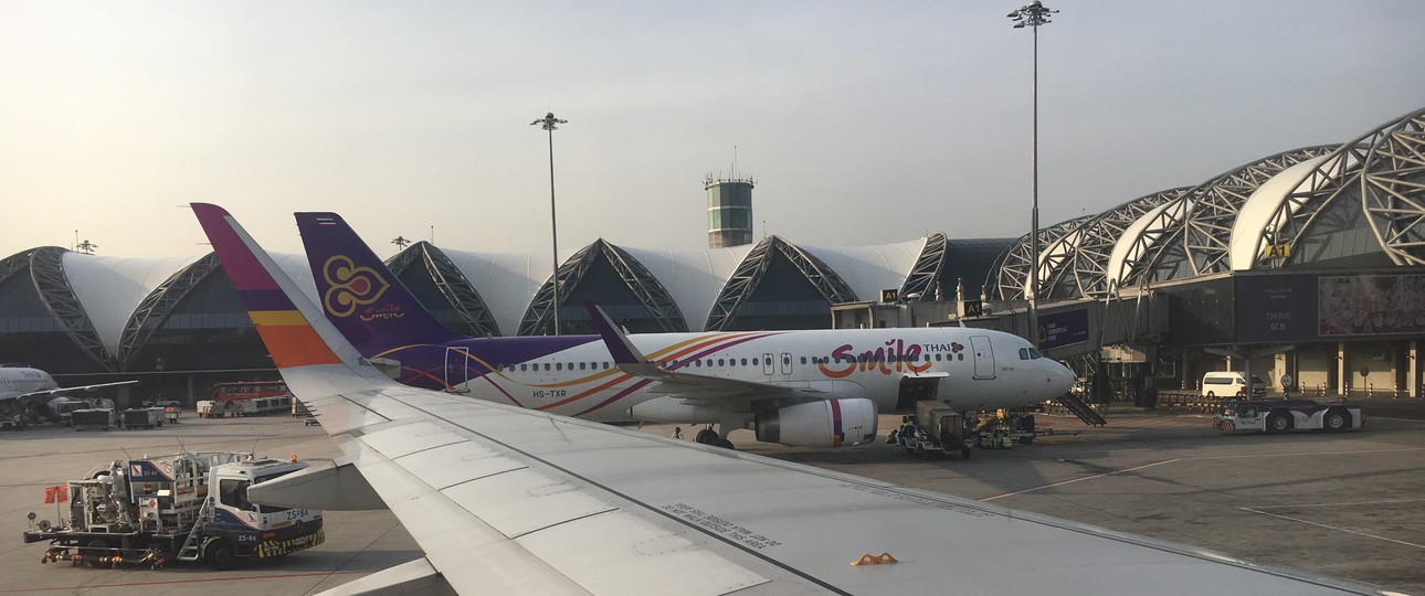 <strong>Rang 6: </strong>Singapur - Bangkok Suvarnabhumi (76.257 Sitzplätze). Hier zu sehen ist der Flughafen Bangkok Suvarnabhumi.