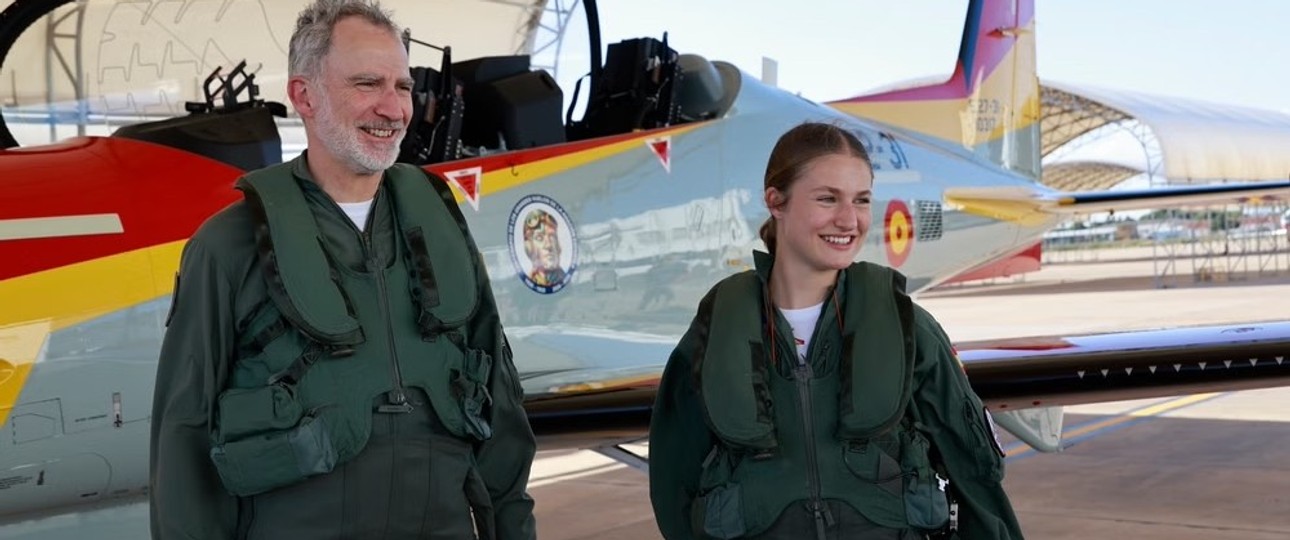 König Felipe VI. und Prinzessin Leonor: Flogen gemeinsam.