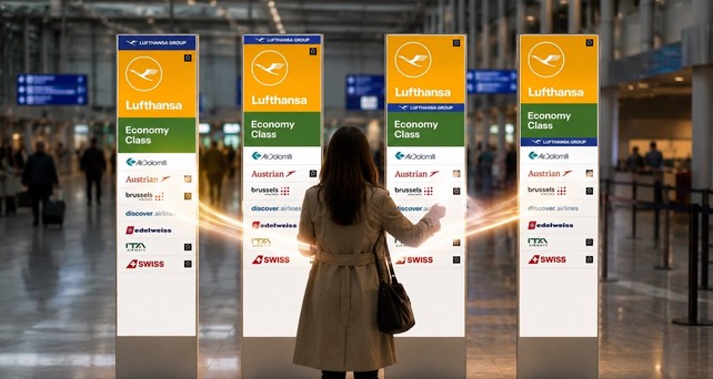 Neue Infostelen: Wie will Lufthansa Group die Reisenden künftig anpsrechen?
