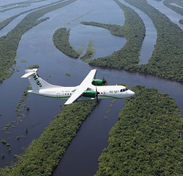 ATR 42 im Flug: Die Maschinen sind beliebt.