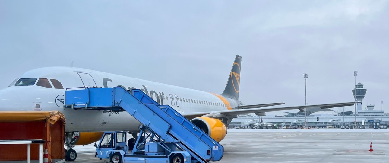 Airbus A320 von Condor am Flughafen München: Aufgrund eines technischen Defekts musste solch ein Jet umdrehen.