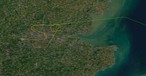Flug BA919: Der Verlauf der Landeanflüge auf London-Heathrow  am 6. Juli.