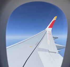 Blick aus dem Fenster: Mit dem Airbus A321 XLR über dem Nordatlantik.