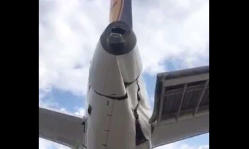 Lufthansa A319 sustains damage