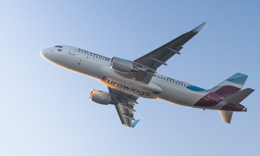 Airbus A320 von Eurowings: heikle Situation in Düsseldorf.