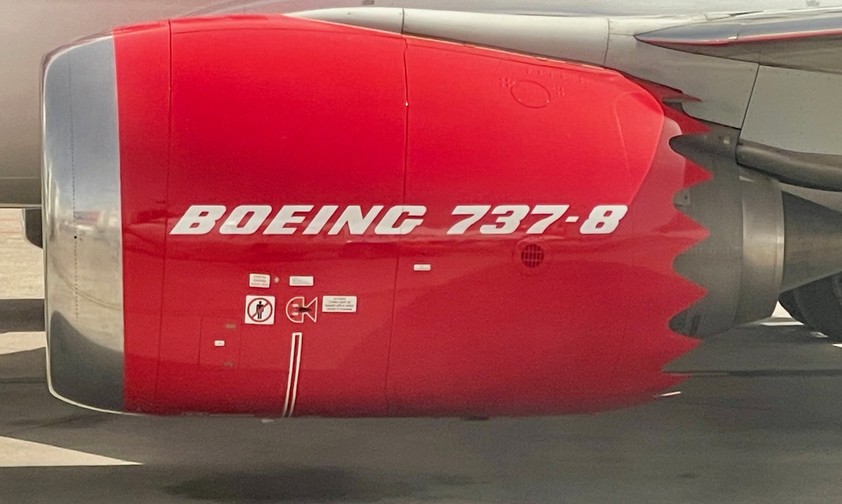 Triebwerk einer Boeing 737 Max 8: Vorne ist die Einlassverkleidung.