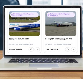 Die beiden Flugzeuge, die zur Auktion stehen: Ein Mal scheiterte der Verkauf schon.