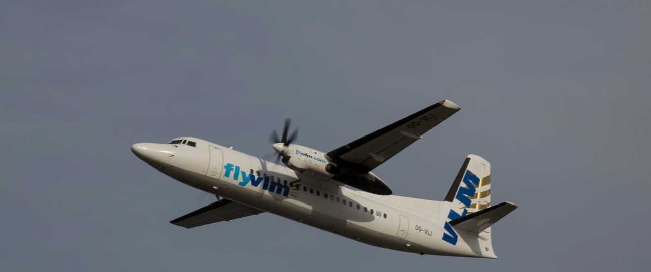Fokker 50 von VLM: Die Sonne blendete die Piloten.