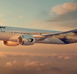 Flugzeug im Damac-Air-Design: Malediven und Hawaii unter den geplanten Zielen.