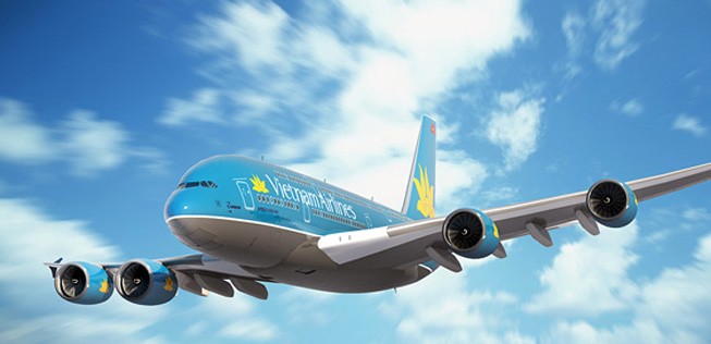 Airbus A380 in den Farben von Vietnam Airlines: Nicht so bald in den Lüften.