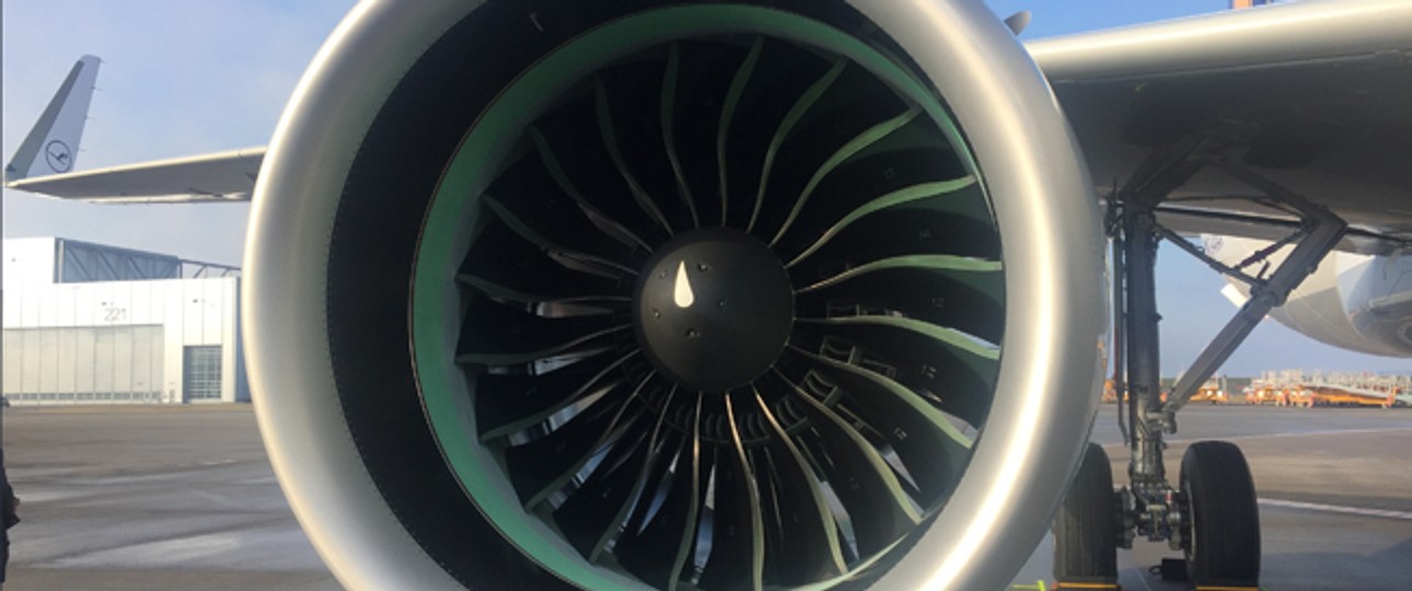 Pratt &amp; Whitney-Triebwerk an einem Lufthansa-A320 Neo: Noch nicht die versprochene Leistung.