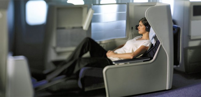 Business-Sitz von British Airways: Wenn man ein Smartphone in den Ritzen des Sitzes verliert, wird es problematisch.