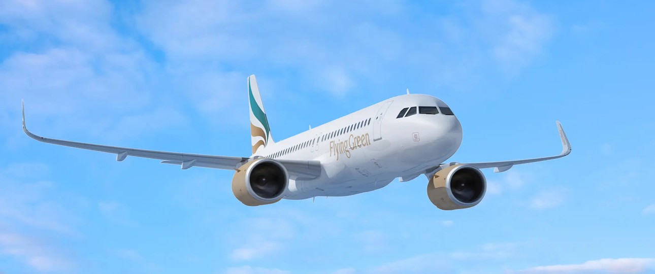 Airbus A320 Neo in den Farben von Flying Green: Soll ab 2023 fliegen.