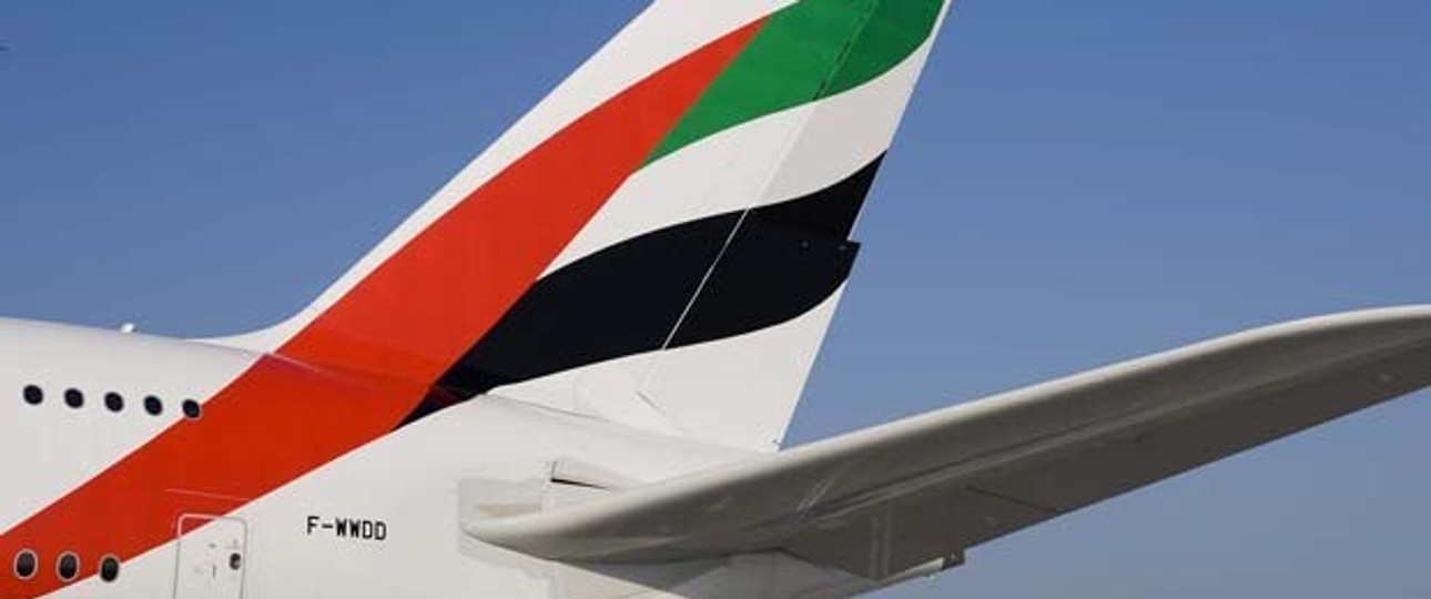 Emirates-A380: Hat den 2-Uhr-Slot ergattert.