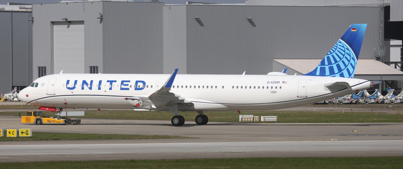 Der erste Airbus A321 XLR für United Airlines: Jetzt fehlen noch die Triebwerke.
