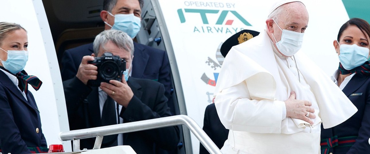 Franziskus bei einer seiner Reisen: Der verstorbene Papst war mit ITA Airways verbunden.