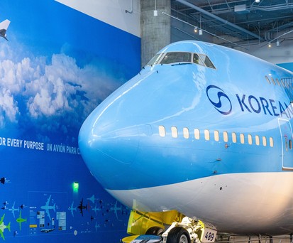 Der Rumpf einer Boeing 747-400 von Korean Air: Das Flugzeug wird Herzstück einer neuen Ausstellung in Los Angeles.