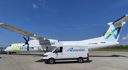 De Havilland Canada Dash 8-400 von Air Uniqon: Die Flüge werden von Avanti Air durchgeführt.