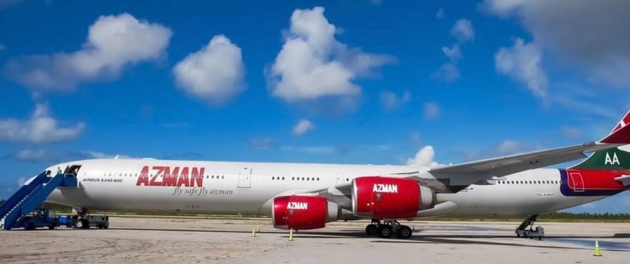 Der Airbus A340-600 auf einem Archivbild von Azman Air: Für wen hebt er in Zukunft ab?