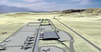 Modellbild des Flughafens Timna: Platz für große Flugzeuge.