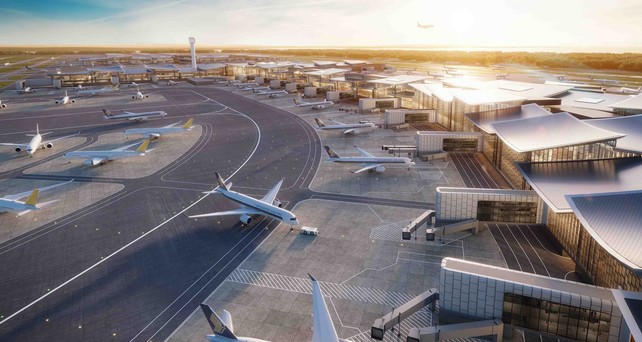 So soll das Terminal 5 dereinst aussehen: Platz für 50 Millionen zusätzliche Passagierinnen und Passagiere.