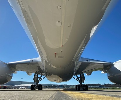 Der Airbus A350 mit der Seriennummer 390 steht in Toulouse bereit für den letztren großen Akt, den Abnahmeflug.
