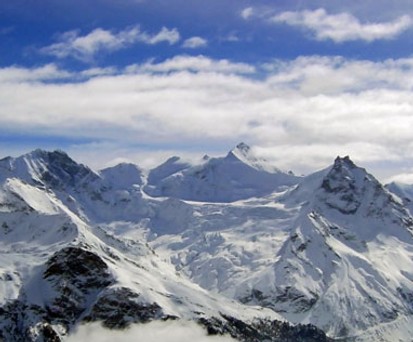 Walliser Alpen: Sie kann man jetzt auf einem Linienflug bestaunen.