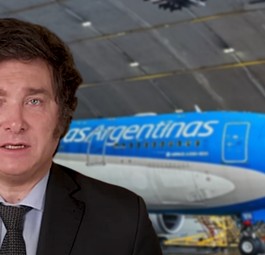 Javier Milei und ein Jet von Aerolíneas Argentinas: Argentiniens gewählter Präsident mag keine Staatsunternehmen.