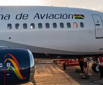 Jet von Boliviana: Die Flotte ist in die Jahre gekommen.