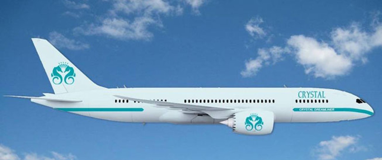 Dreamliner von Crystal Cruises: Die Luxusreederei will künftig Weltreisen per Flugzeug anbieten.