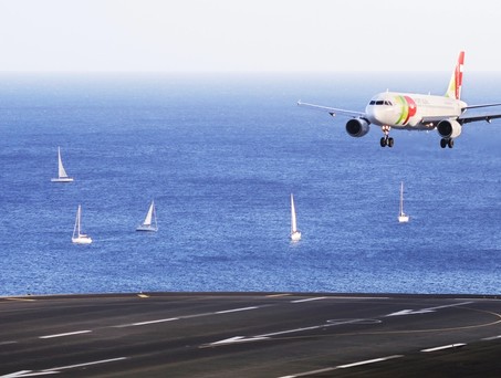 Airbus A319 von Tap landet auf Madeira: Die Windstärken haben in den letzten Jahren zugenommen.