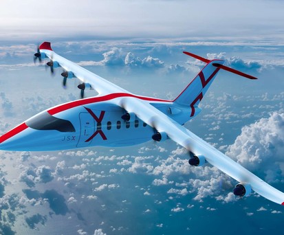 Animation des Auro Aero Fliegers Era: JSX will bis zu 150 Flugzeuge.