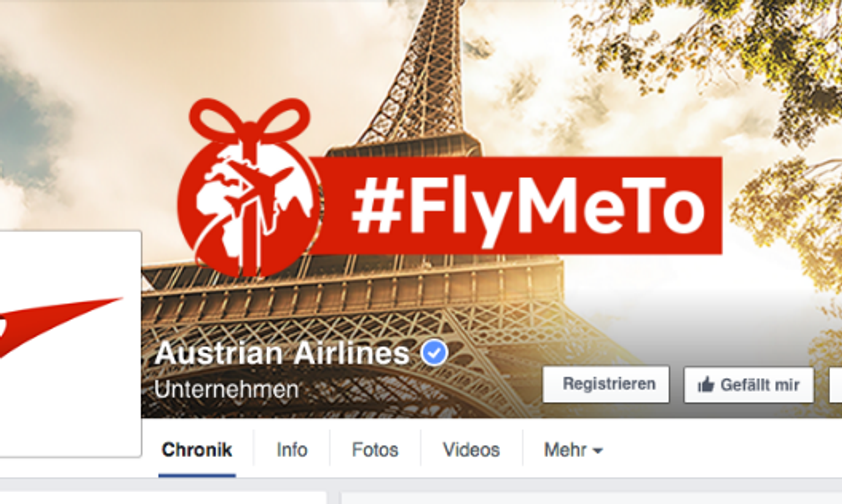 Nicht unter die ersten zehn schaffen es Austrian Airlines (299.000 Gefällt-mir-Angaben, Rang 47)...