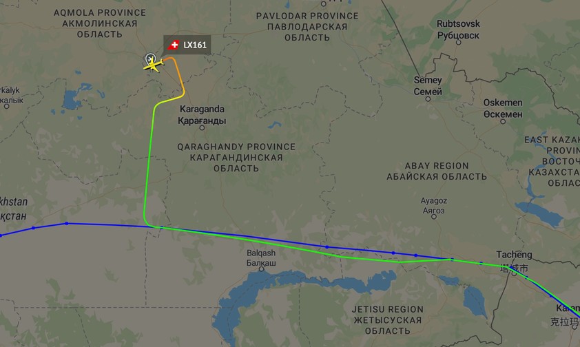 Auf dem Heimflug von Tokio musste Swiss Flug 161 in Kasachstan zwischenlanden.