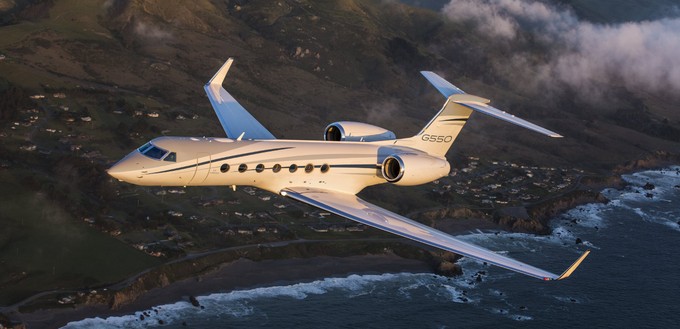 Die schnellsten Businessjets der Welt: Platz 5 sichert sich die Gulfstream G550 mit einem Maximum Operating Mach MOM von 0.885. Bei einem Wert von 1 wäre Schallgeschwindigkeit erreicht.