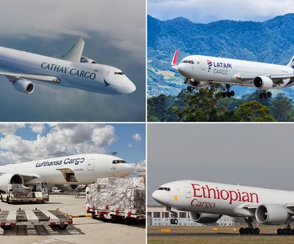 Die Zahlen des Airline-Dachverbandes Iata für das Jahr 2023 zeigen die Verteilung des Luftfrachtgeschäftes auf die Weltregionen. Auf ...