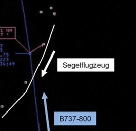 Radar-Aufzeichnung der Bundeswehr: Es wurde knapp.