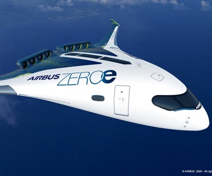 Nurflügler-Konzeptstudie von Airbus: Für Wasserstoff-Flieger braucht es neues Design.